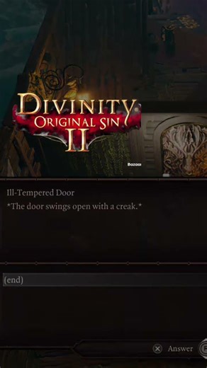 Beast origin dialogue opens captain Zapor’s Door - Divinity Original Sin 2 #divinity #baldursgate3