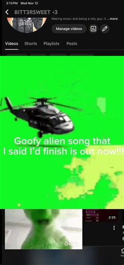 Silly alien song out now!1 :3 #music #silly #goofymusic #meme