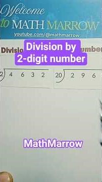 How to divide by a 2-digit Number #MathMarrow