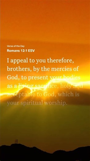 Present Your Body as a Living Sacrifice | Romans 12:1