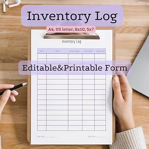 Editable Inventory Management Form Inventory Tracker PDF Product Inventory Business Inventory Sheet Inventory List Printable Canva - Etsy