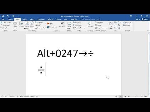 How to Type the Divide (Division) Symbol in Word