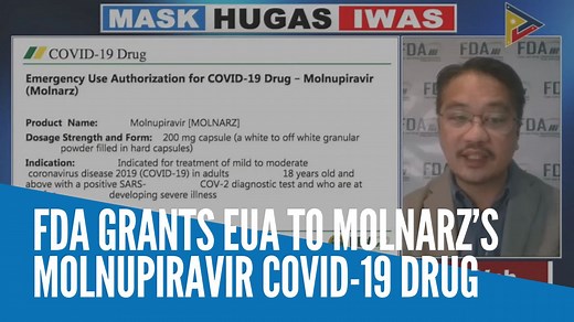 3.1K views · 19 reactions | The Food and Drug Administration (FDA) has authorized the emergency use of Molnarz’s molnupiravir, a drug indicated for the treatment of COVID-19, in the country. Video by PTV | INQUIRER.net | Facebook
