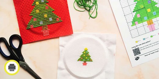 Cross Stitch Pattern - Christmas Tree Design - Christmas Cross Stitch - Christmas Crafts