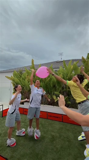 BALLOON SOCCER FUNNY MOMENTS! 🤣 #challenge #funny #fails @James & Jasmin x @Cadel and Mia