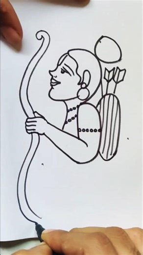 Quick simple and easy drawing of lord Ram using the Sanskrit word OM/ Ramnavami special Drawing