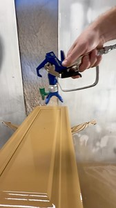 68K views · 1.8K reactions | This was a fun color for an island! Ümber Uber 奈 * First coat 2800 + 15% hardener sprayed with a 308fflp tip ✨ * The door is being sprayed on the PaintLine spray twirly  * #moosepaintingnh #painting #spraying #kitchencabinets #kitchendesign #transformation #beforeandafter #satisfying #calming | Moose Painting | Facebook