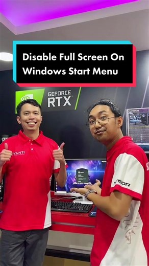Reply to @marouane.elhn Disable full screen on Windows start menu #thatshowyoufixthat #pctips #tutorial