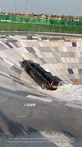 The car got stuck in the slippery road, I used my brain to get it out!