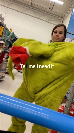 Grinch costume , it was hot in there but I need one 😂 #grinchcostume #grinch #christmas #walmart #grinchmas