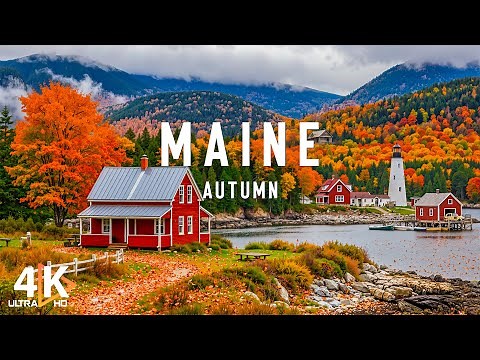 Autumn In Maine, USA 4K 🍂 Acadia Cliffs, Portland Lighthouse & Scenic Byways in Golden Hues