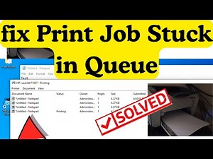 How to fix a print job stuck in the queue for HP printers