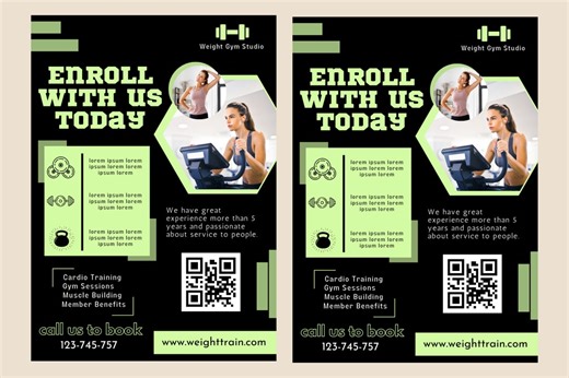 Fitness FLYER CANVA| A4 Flyer Template |health Poster| Editable Flyer |diy Flyer| Bold Coach| Gym| Digital| Instant Download - Etsy