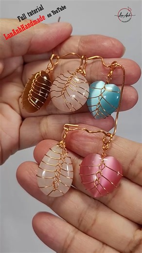 Lan Anh Handmade on Instagram: "Wire wrap stones - Free tutorial here https://youtu.be/EldhsyjS5dk"