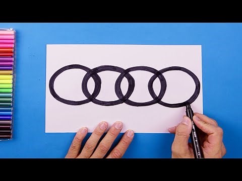 How to draw Audi Logo