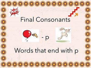 Final Consonants: -p