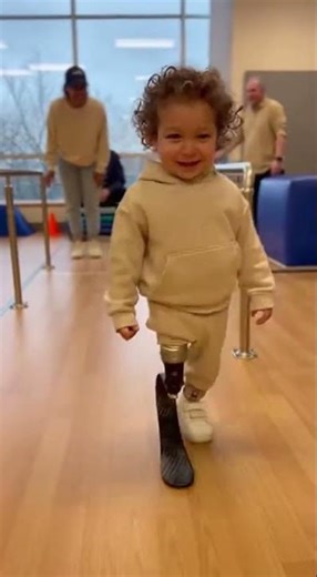 His First Sprint! 🏃‍♂️ 2-Year-Old Bionic Warrior Stuns His Parents. #shorts