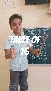 Table of 16 | Multiplication table of 16 | Rhythmic table of 16 | Maths Learning | ShivAnandisWorld