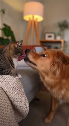 Funny Moment: Dog Licks Cat's Ear and Gets Instant Hilarious Revenge