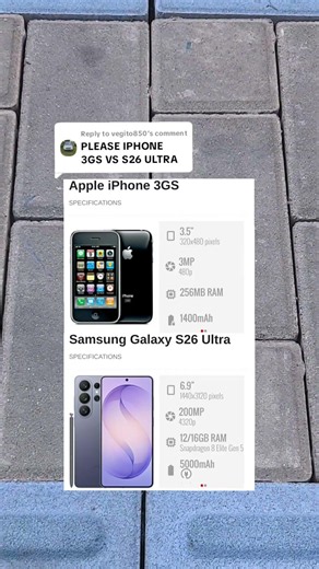 Apple iPhone 3GS vs Samsung Galaxy S26 Ultra