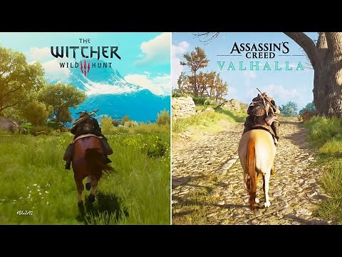 Witcher 3 vs AC Valhalla - Comparison of Details! Which is Best? [4K]