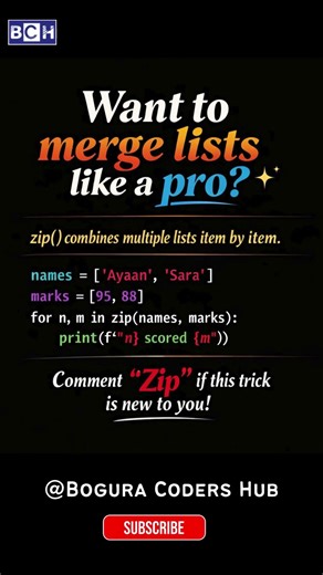 Stop Using Loops — Python zip() Does This Better 🤯 | Still looping through multiple lists manually?