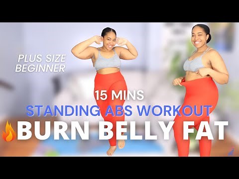 BEGINNER 15 Min Standing Abs Workout to Burn Belly Fat, Low Impact