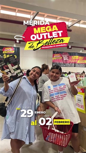 Mérida… lo que viene es grande 👀✨ 📣MÉRIDA… prepárate porque llega el MEGA OUTLET DE BELLEZA, ACCESORIOS Y NOVEDADES al CENTRO DE CONVENCIONES Y EXPOSICIONES DE YUCATÁN “SIGLO XXI”🛍🔥 📅 Del Jueves 29 de Enero al Lunes 02 de Febrero 🕙 10:00 AM a 10:00 PM ✅ ENTRADA TOTALMENTE GRATIS PARA TODOS 🎁 Regístrate y recibe un REGALO DE BIENVENIDA Te enviaremos tus pases con QR directo al correo (revisa SPAM y Promociones). Muéstralo en acceso… ¡y recibe tu regalo! 🔗 Regístrate aquí: https://megaoutl