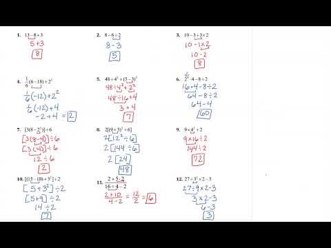 Unit 1 Notes Day 2 Order of Operations