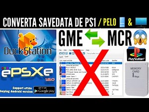 como Converter GME em MCR, SAVEDATA de PS1 / Tutorial válido pelo📱& 🖥.