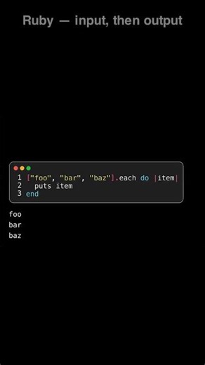 Manim Code: REPL output for Ruby and live shell sessions