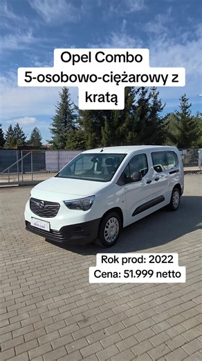 Opel Combo | 5-osobowo-ciężarowy z kratą | Rok prod: 2022 | #opel #combo #auto #5osobowy #dc
