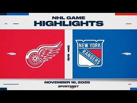 NHL Highlights | Red Wings vs. Rangers - November 16, 2025