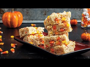 Halloween Desserts | Candy Corn Crispy Rice Treats
