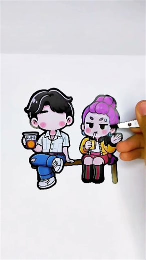 Sticking Stickers with K-Pop Demon Hunters 🎤🔥 #coloring