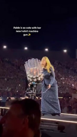 Adele's Cute Moment: New T-Shirt Machine Gun Explained!