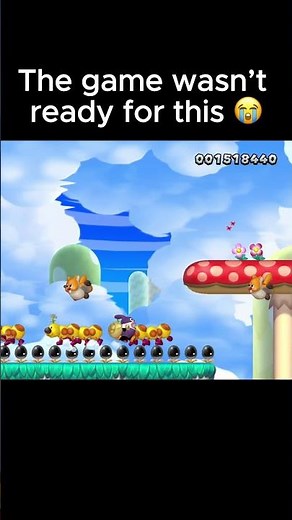 Nabbit walked in and BROKE the level 💀 #mario #nintendoswitch #nintendo