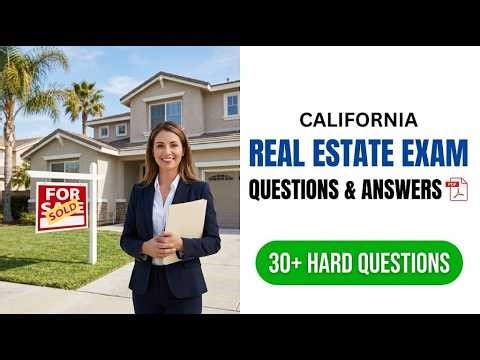 2026 California Real Estate Exam Essential Questions and Answers PDF Study Guide