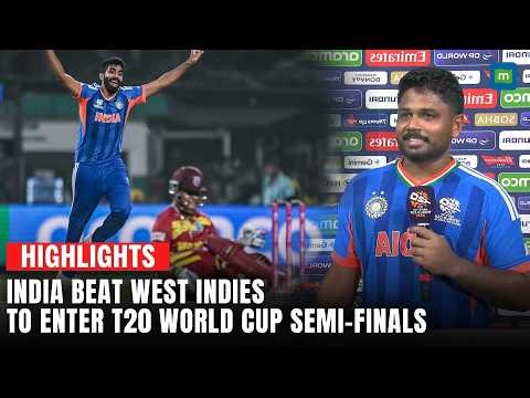 India vs West Indies T20 World Cup Highlights: India beat West Indies to set up England semi-final