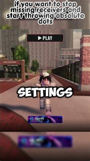 THE SECRET PRO QB SETTINGS IN NFL UNIVERSE FOOTBALL! ⚙️🏈 (Stop Missing Dots) #roblox #robloxfootball