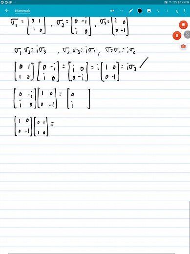 Using the commutation relations between the Pauli matrices, show that: (a) e^i ασy σx e^-i ασy=σx cos(2 α) σz sin(2 α) (b) e^i ασz σx e^-i ασz=σx cos(2 α)-σy sin(2 α) (c) e^i ασx σy e^-i ασx=σy cos(2 α)-σz sin(2 α) | Numerade