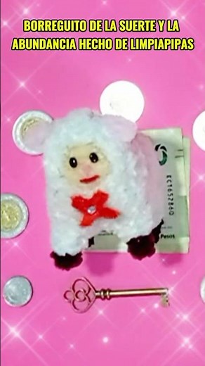 BORREGUITO DE LA SUERTE Y LA ABUNDANCIA HECHO DE LIMPIAPIPAS 🐏
