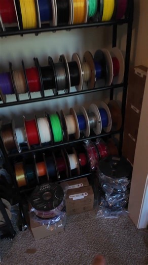 Filament storage setup for a home print farm #3dprinting #bambulab #techtok