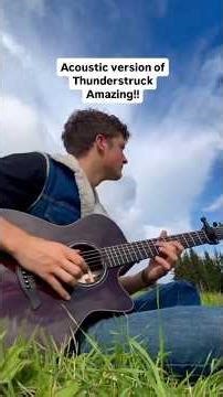AC/DC's Thunderstruck played on acoustic guitar ⚡ Amazing! #acdc #thunderstruck #acousticguitar
