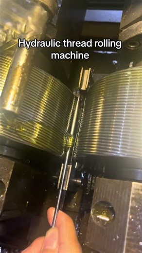 Hydraulic thread rolling machine #knurling#cncmachine#screws#machine#foryou#factory#cnc#threads