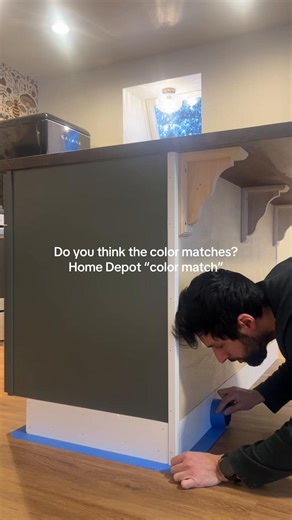 Painting the Kitchen Island with Home Depot's Color Match