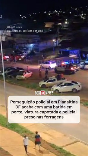 Box61 News | Notícias do DF e entorno on Instagram: "🚨 PERSEGUIÇÃO POLICIAL Perseguição policial acaba em acidente grave em Planaltina DF. De acordo com relatos, os policiais perseguiam algum fugitivo quando ouve jma colisão com o porte e entre as viaturas, uma ficando capotado e com um policial preso nas ferragens! Estamos aguardando mais informações! @box61_news"