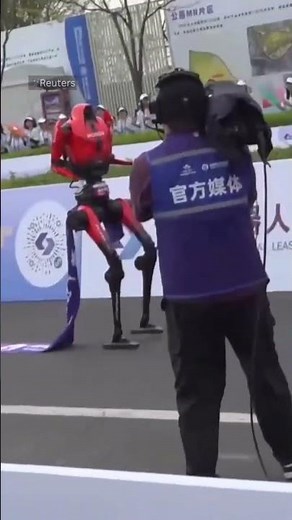 Humanoid robot wins half-marathon in Beijing and surpasses human record for the first time.