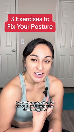 3 Exercises to Fix Your Posture. Add these moves to your posture correcting routine. Do these after a long day of sitting and slouching. For a full routine get my free posture routine in my profile store 🔗🥰 #posture #posturecorrection #roundedshoulders #howtofixposture #posturecorrectiontips #backpainrelief #neckpainfelief #deskjob #corporatetok #millennialsoftiktok #entrepreneurtok