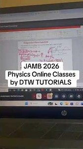 JAMB 2026 Physics Online Classes by DTW Tutorials #jamb #jamb2026 #dtwtutorials